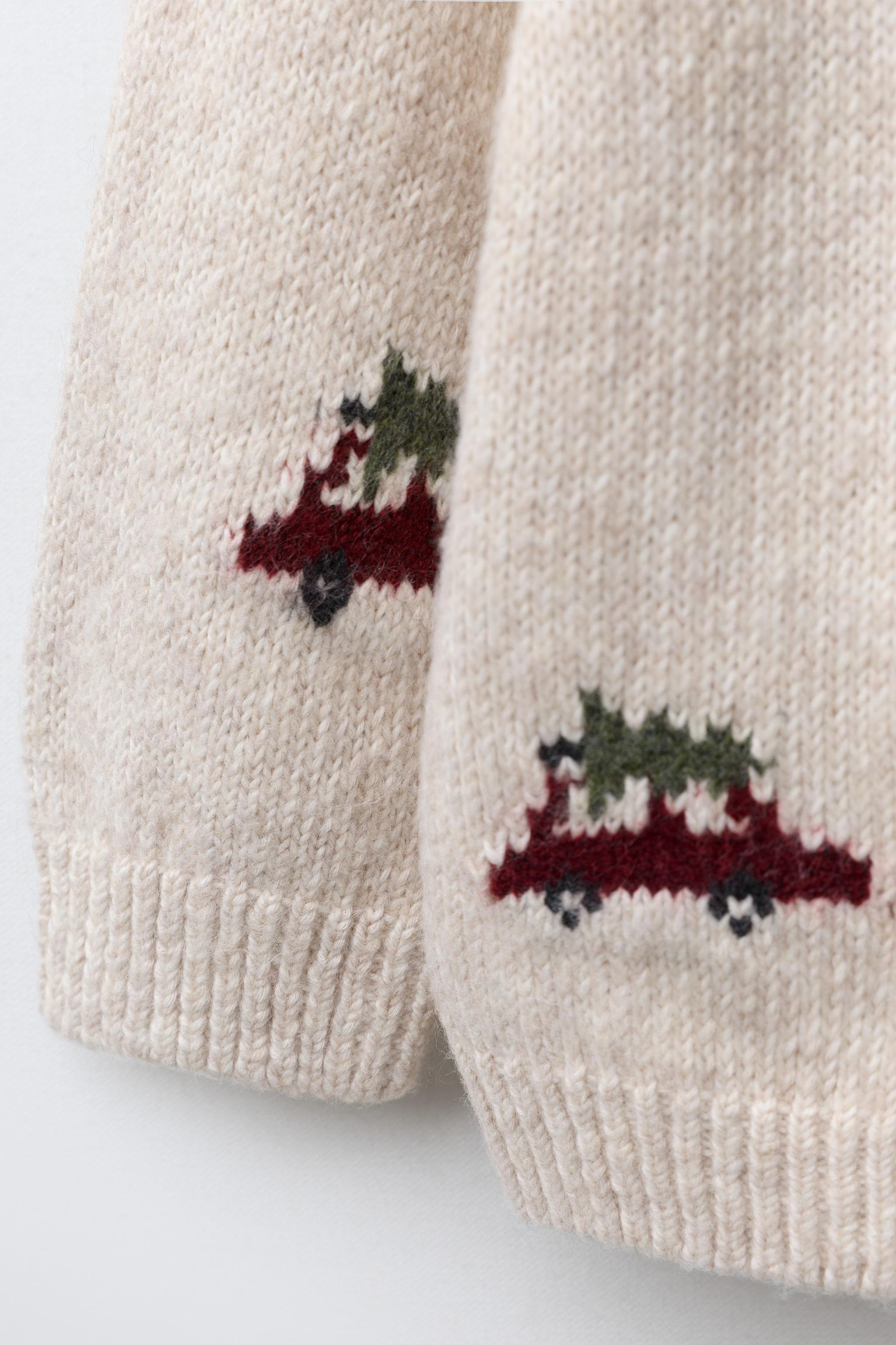 KNIT JUMPER CARS AND TREES